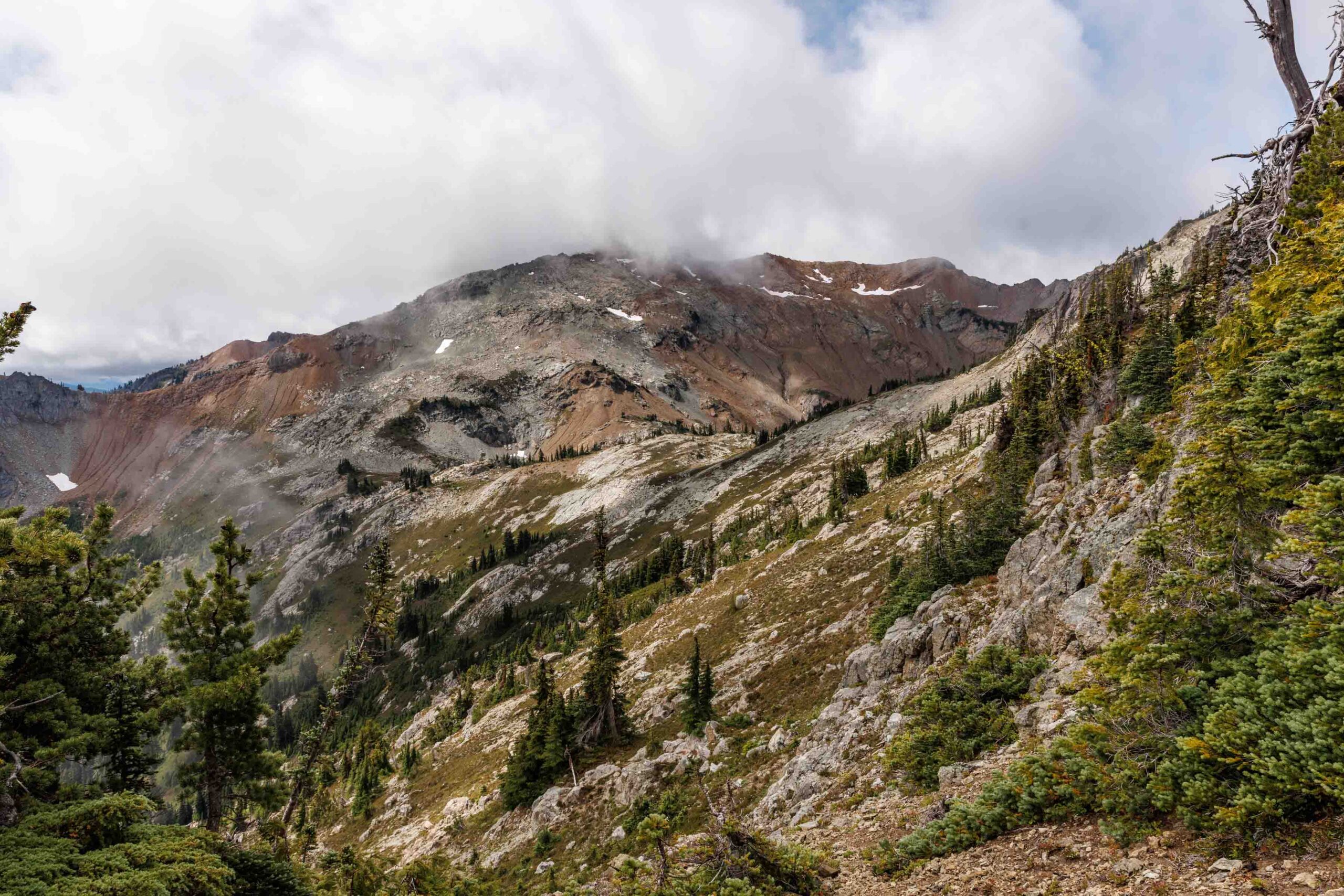 Looking at our route to Mt Daniel